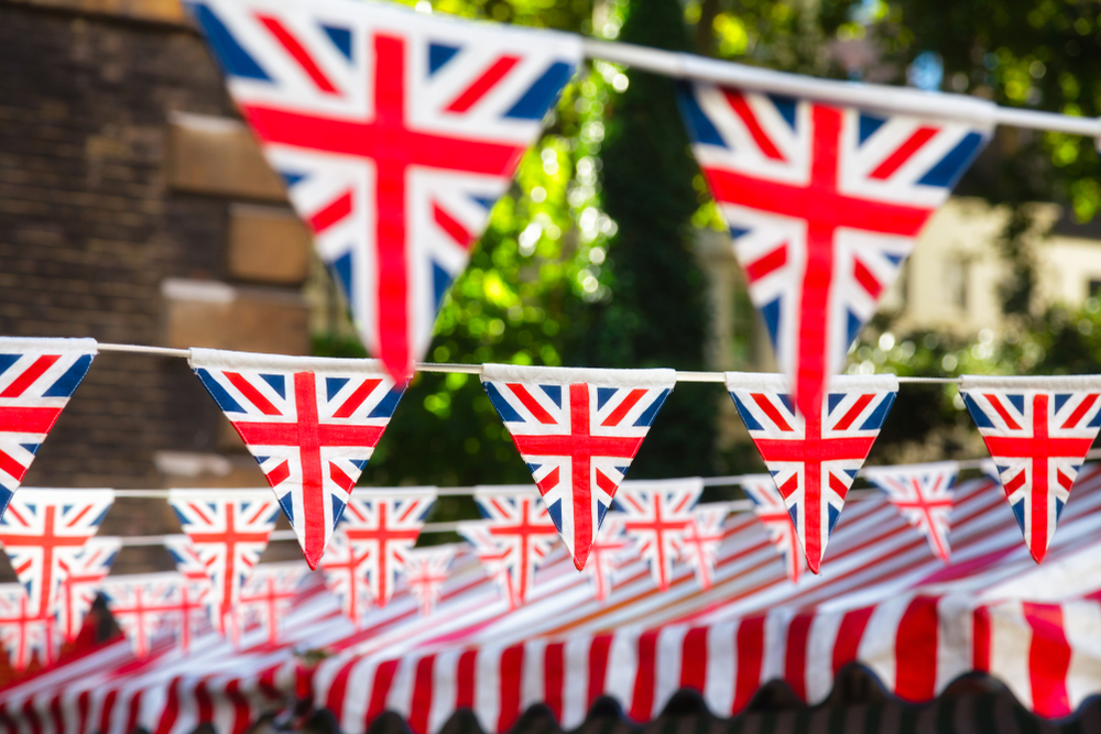 Decorative British flags