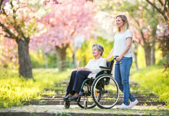 Caregiver helping to manage stress.