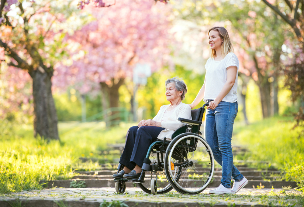 Caregiver helping to manage stress.